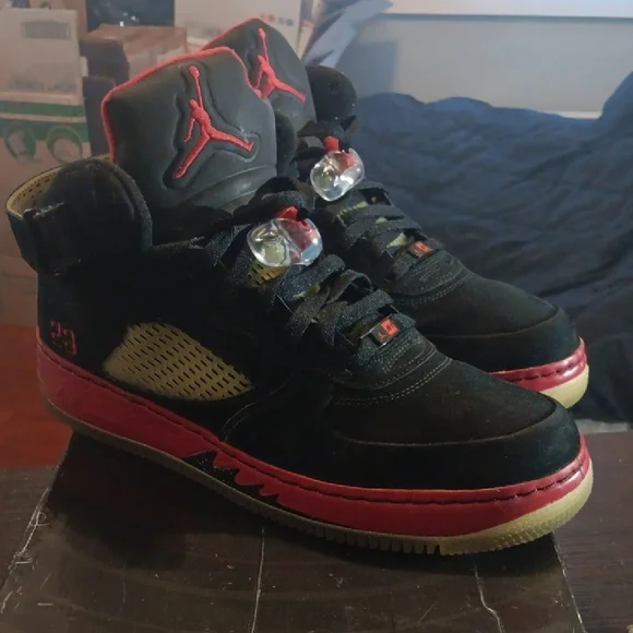 Air Jordan 5 Retro Fusion (AJF 5) Rare (2008) Fusion Red Mens 12 W/OG BOX EUC - Picture 3 of 13